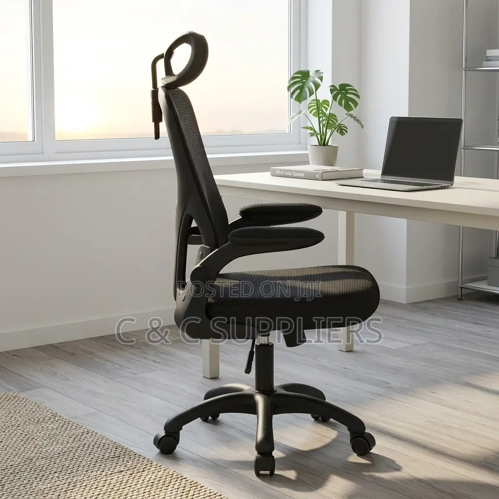 Computer Desk Chair With Flip Armrest.