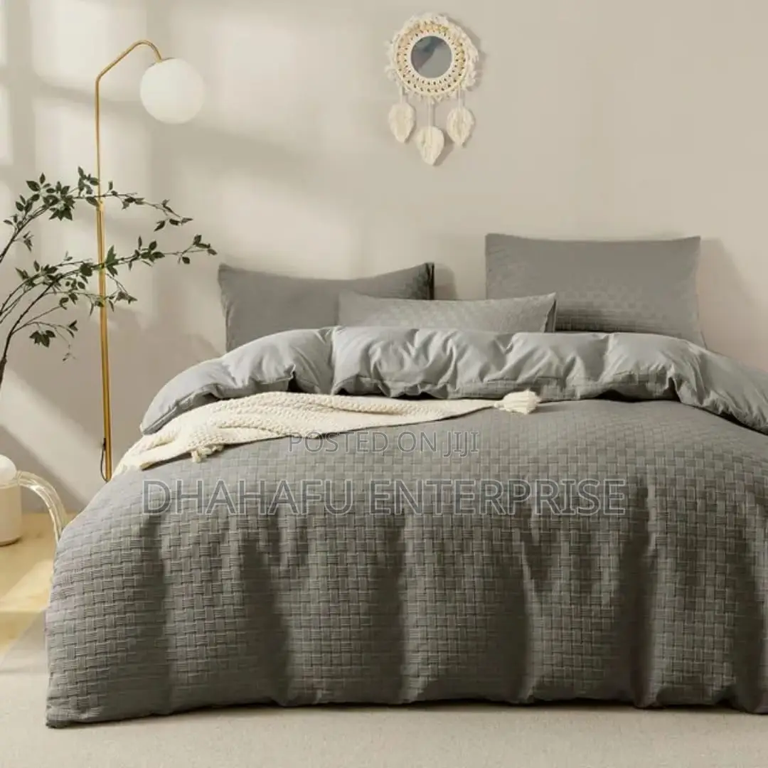 Waffle Textured Duvet Cover Set – 6x7 | Duvet Cover + 2 Pillowcases