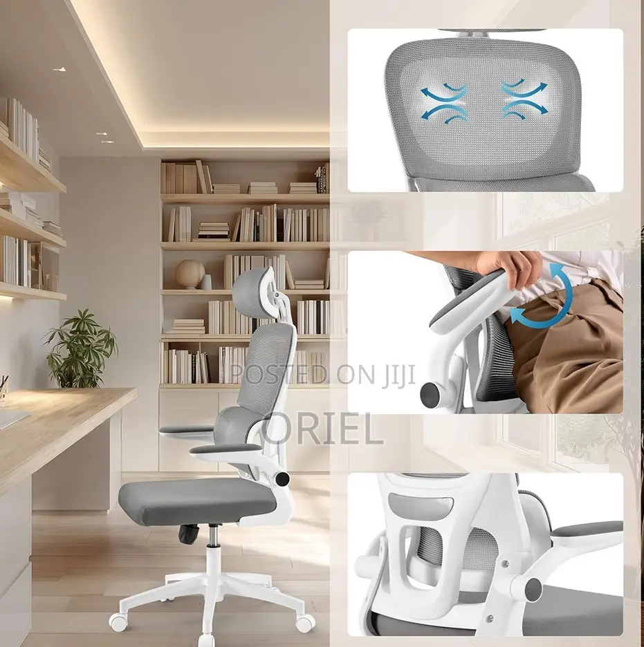 White Ergonomic HighBack Orthopedic OfficeChair.