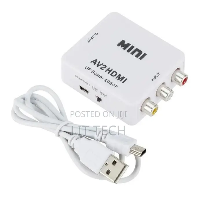 Converter Adapter Av2Hdmi Rca Composite CVBS Av to Vers Hdmi Hd 1080P