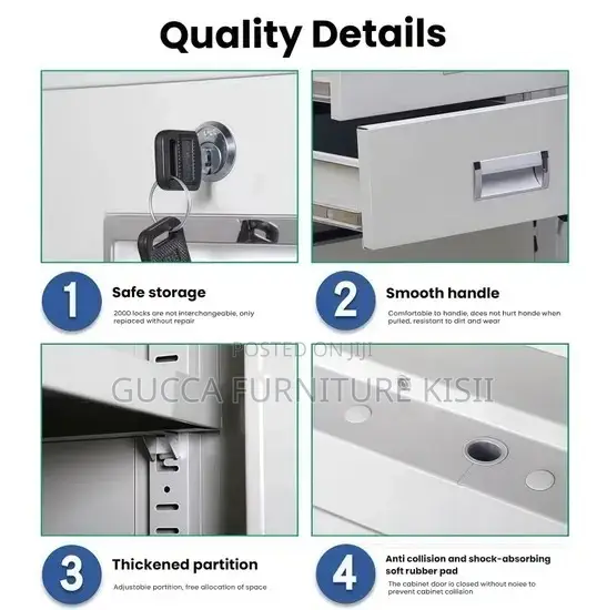 4 Door Metallic Lockable Storage Box
