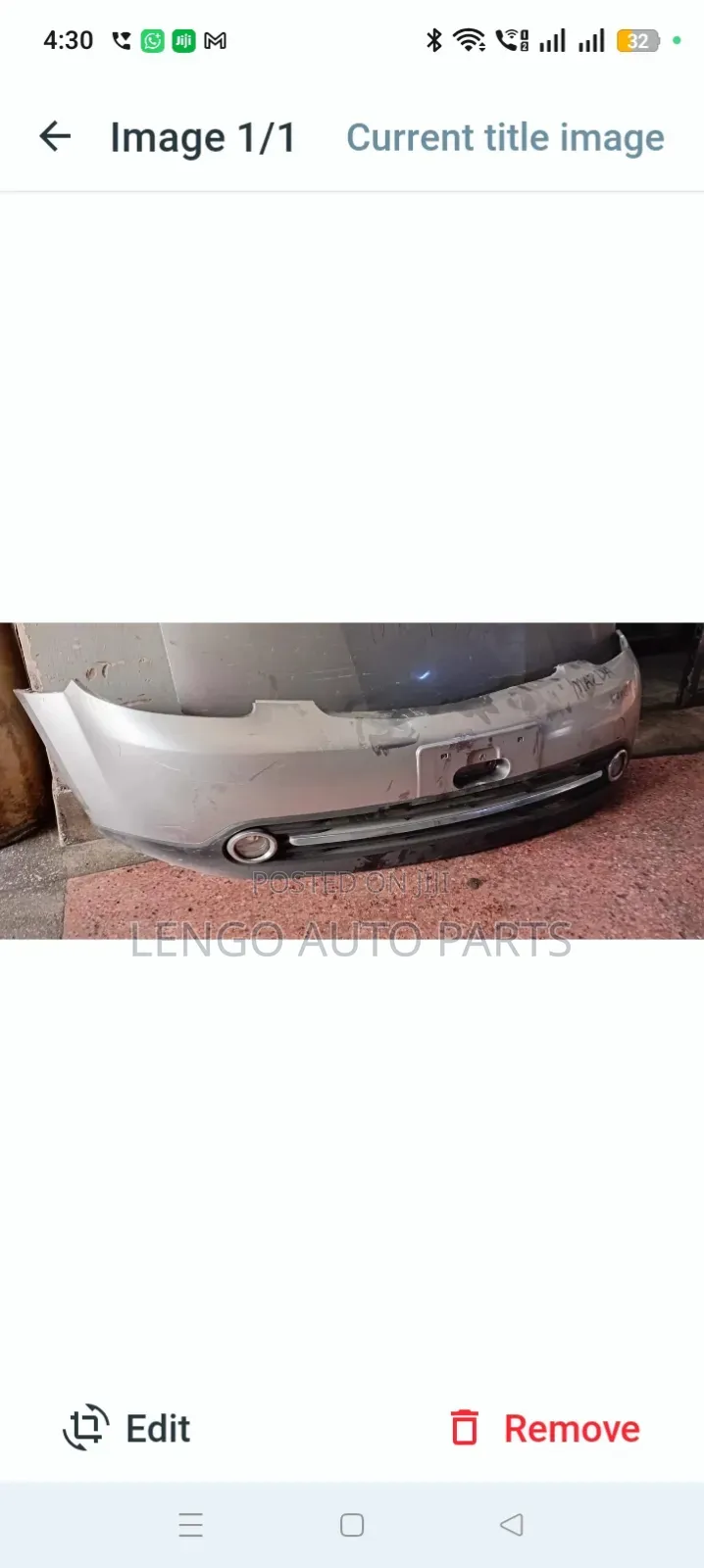 Mazda Verisa Front Bumper