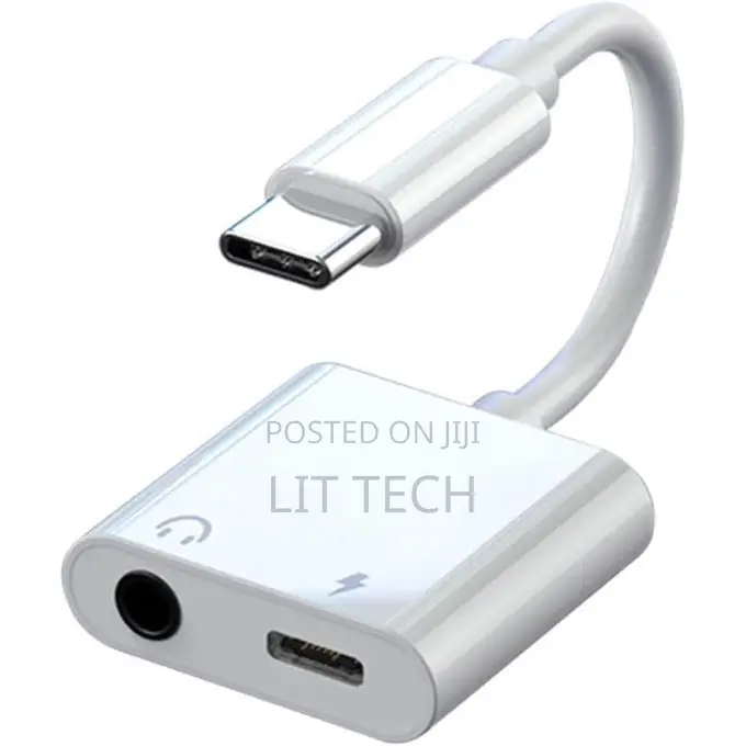 USB C to 3.5mm Headphone and Charger Adapter, 2-in-1 USB Type C to Aux