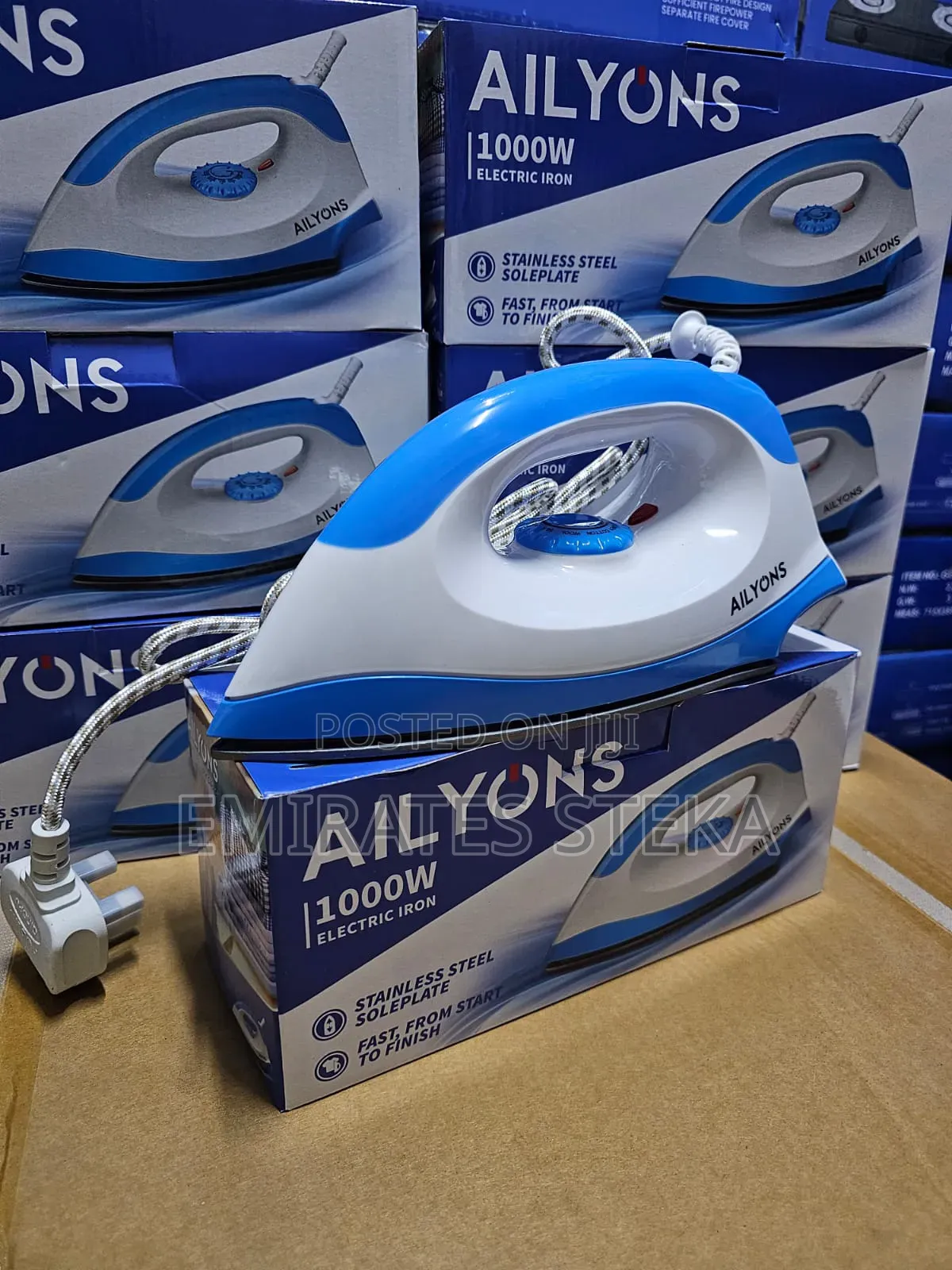AILYONS 1000W Heavy Duty Non-Stick Electric Dry Iron Box Appliance