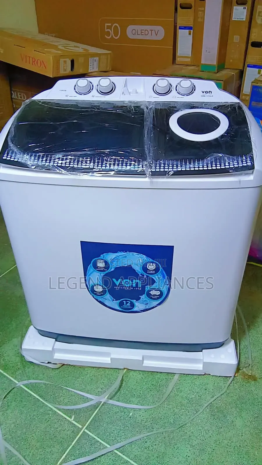 Von Washing Machine 13kg Twin Tub