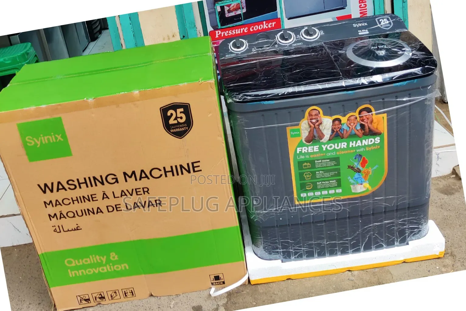 Synix 10KG Semi-Automatic Twin Tub Washer – Family Size