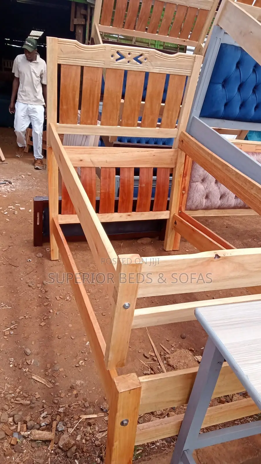 5x6 Wooden Slatted Bed Frame: Pay on Delivery