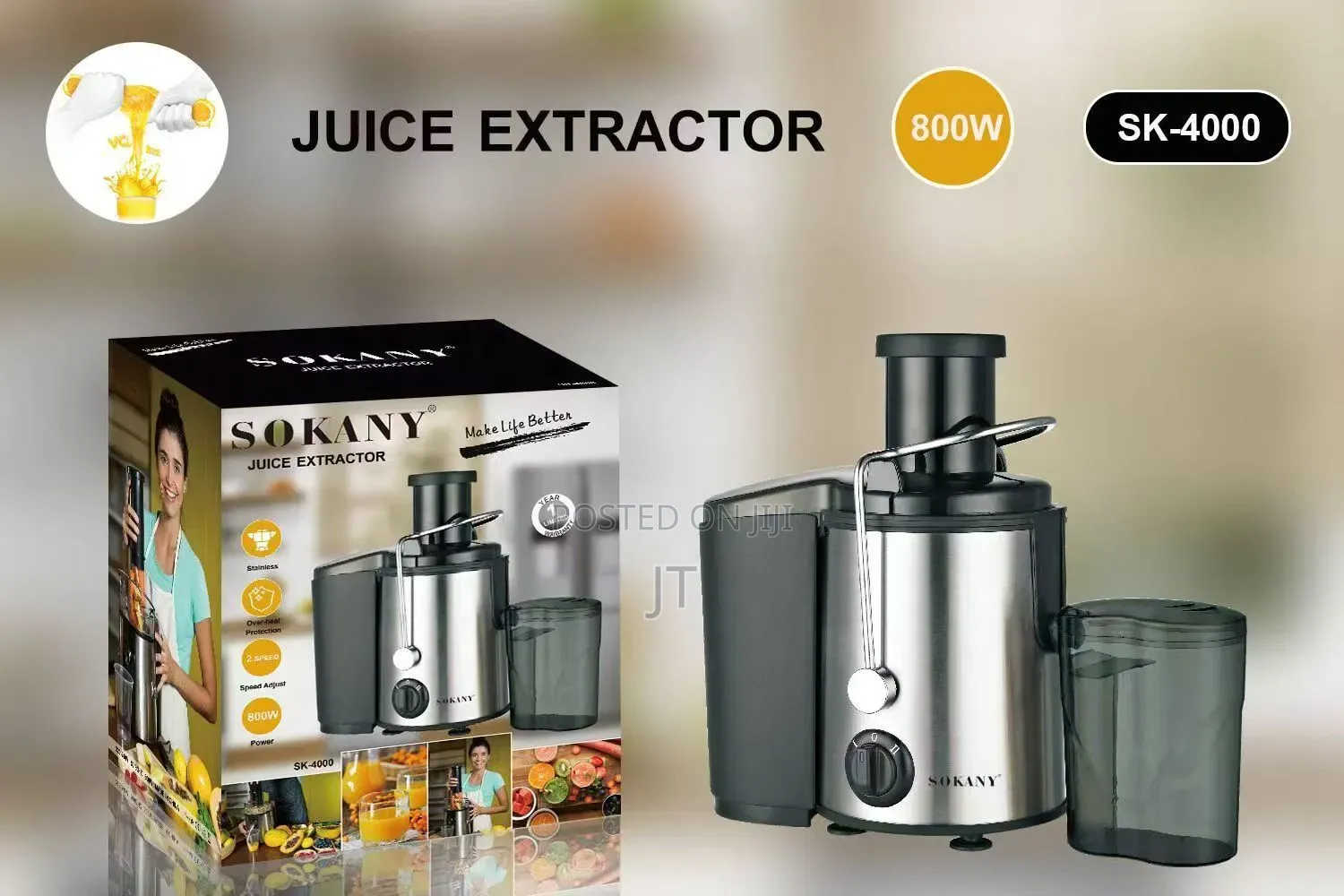 800 Watts Sokany Juicer (Sokany SK-4000)