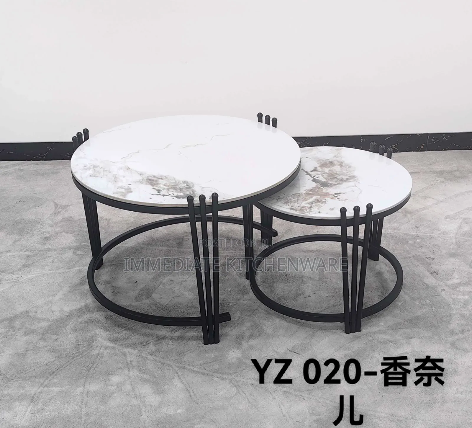 2 in 1 Executive Pure Marble Table