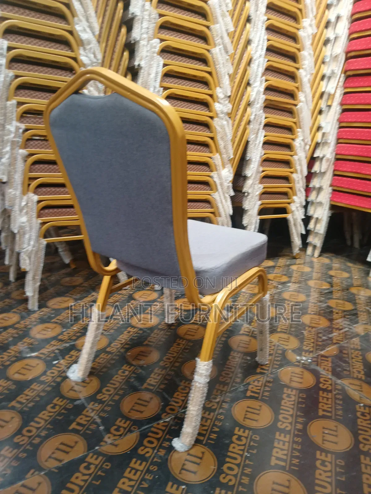 Grey High-Density Heavy-Duty Conference Banquet Chair