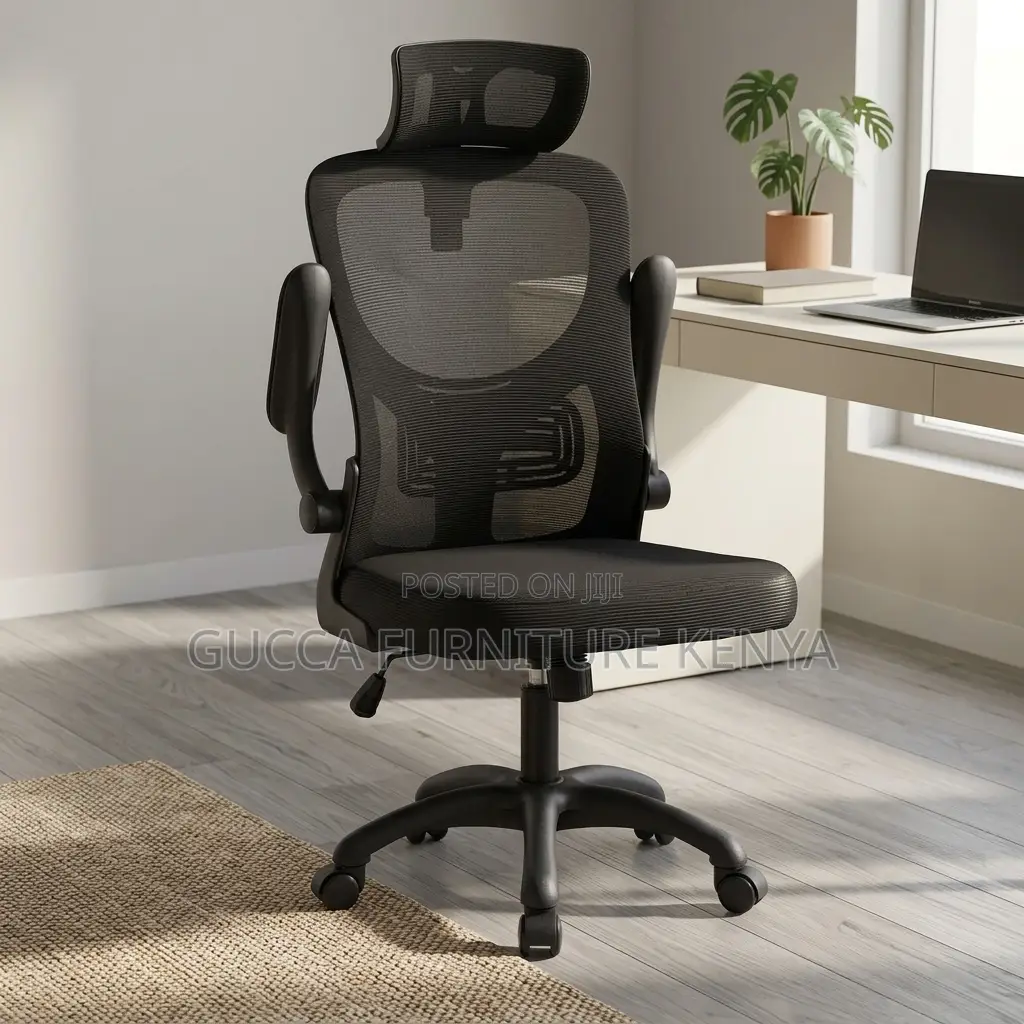 Office Staff Mesh Chair With Flip Arms