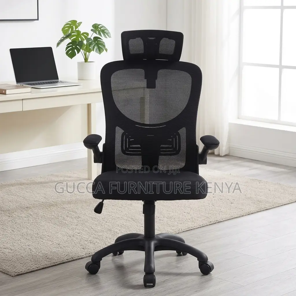 Office Staff Mesh Chair With Flip Arms