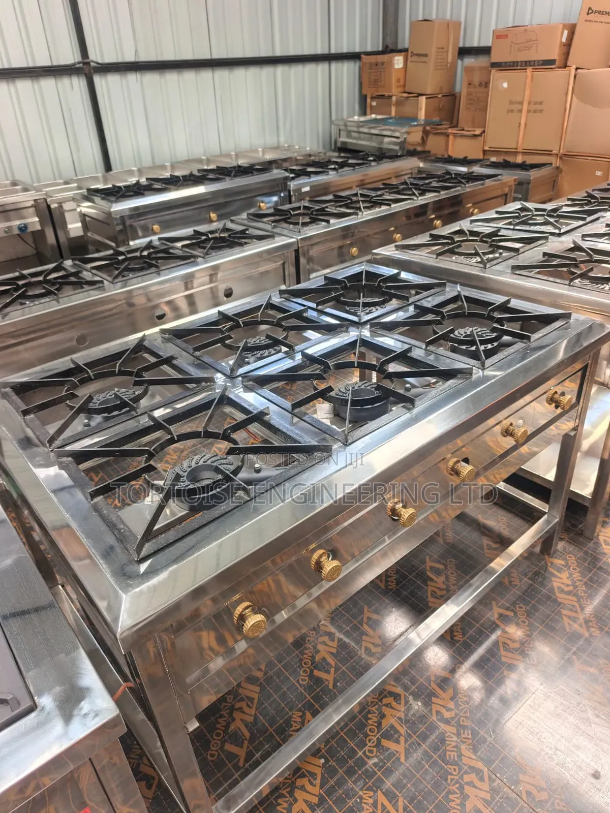 Stainless Steel 6 Burner Gas Cooker Commercial Size 1300mm by 600mm