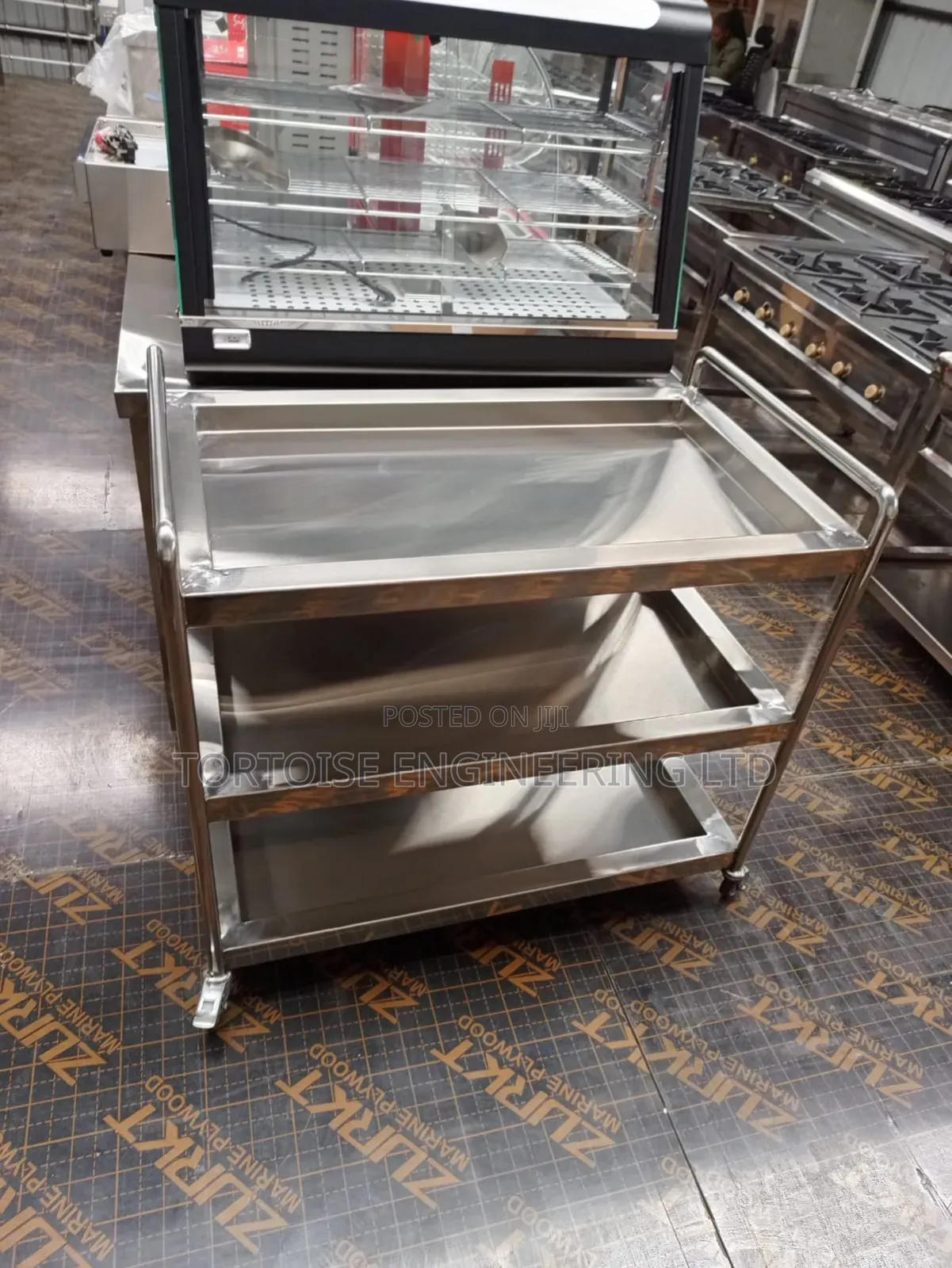 Stainless Steel Utility Trolley Dimensions 90cm by 55cm