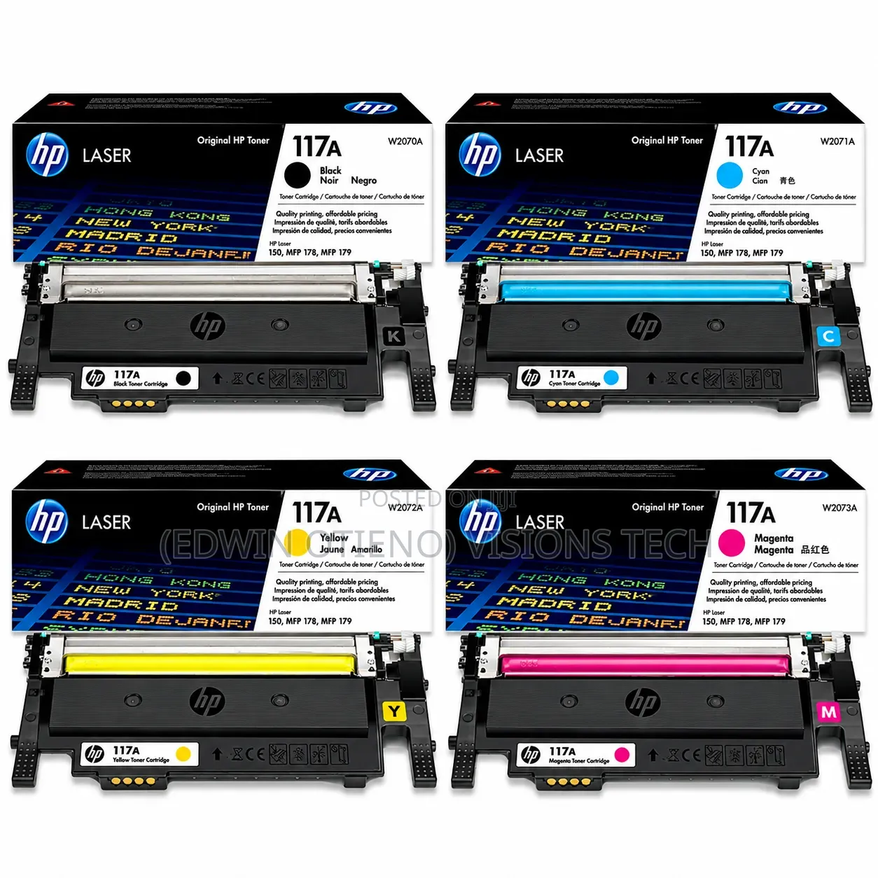 HP W2070a- Black 117a-Sharp Printing Toner