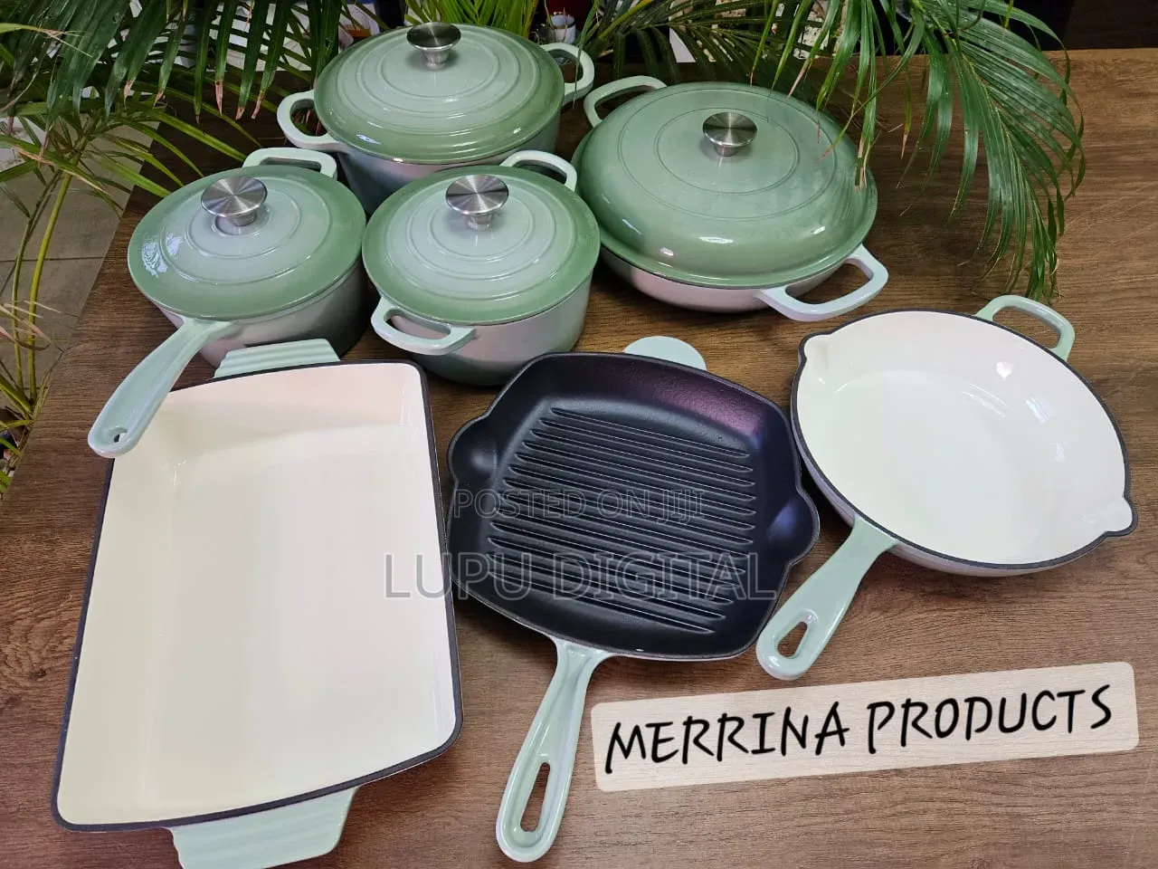 11PC CAST IRON COOKINGPOTMultipurpose Easy to Maintaincast Iron-Enamel