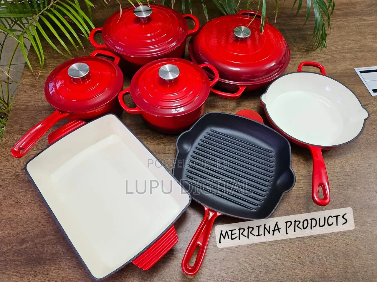 11PC CAST IRON COOKINGPOTMultipurpose Easy to Maintaincast Iron-Enamel