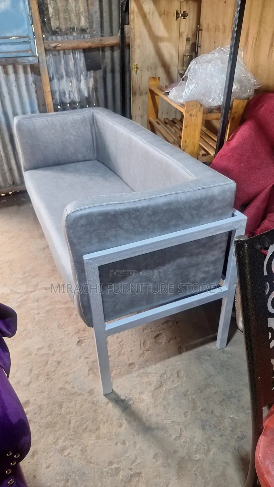 Grey and White Waiting Bench