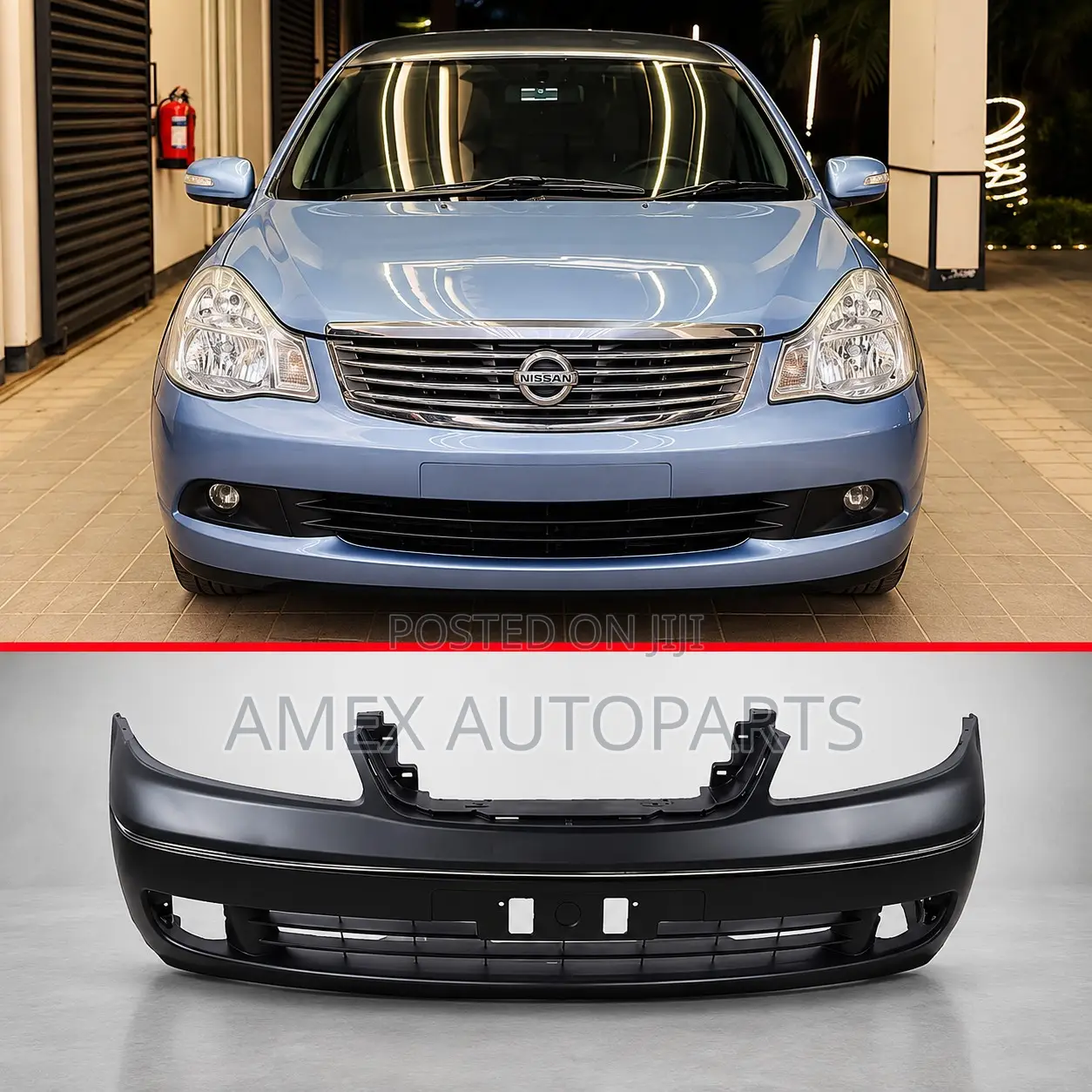 Front Bumper Nissan Sunny N16 Bluebird Slyphy 2003 - 2006 W Chrome Mou