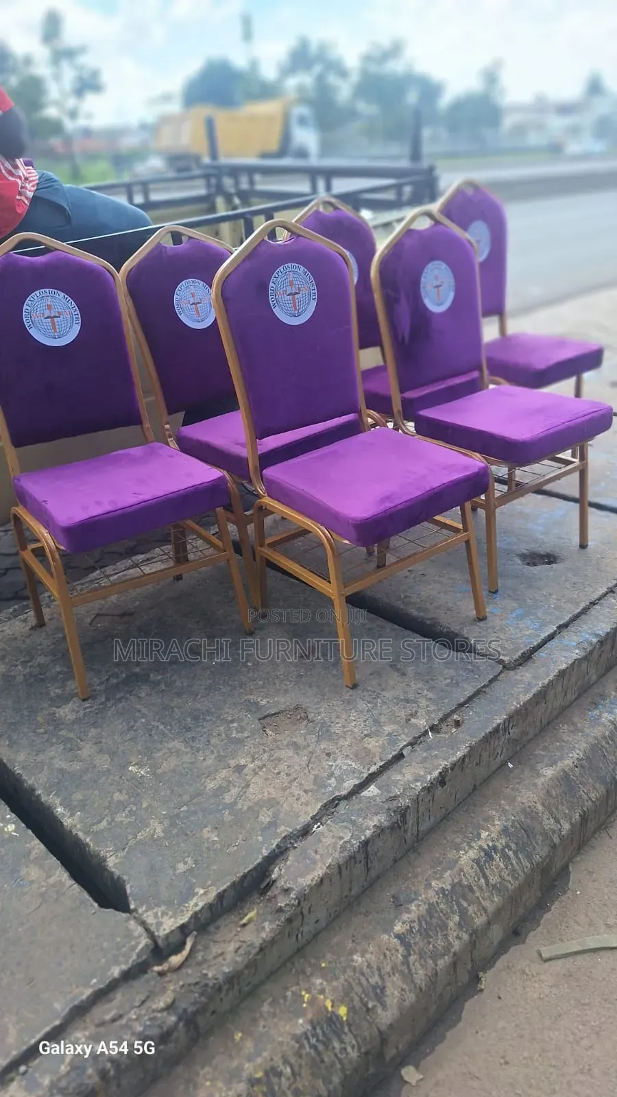 Gold Ad Purple Church Seats