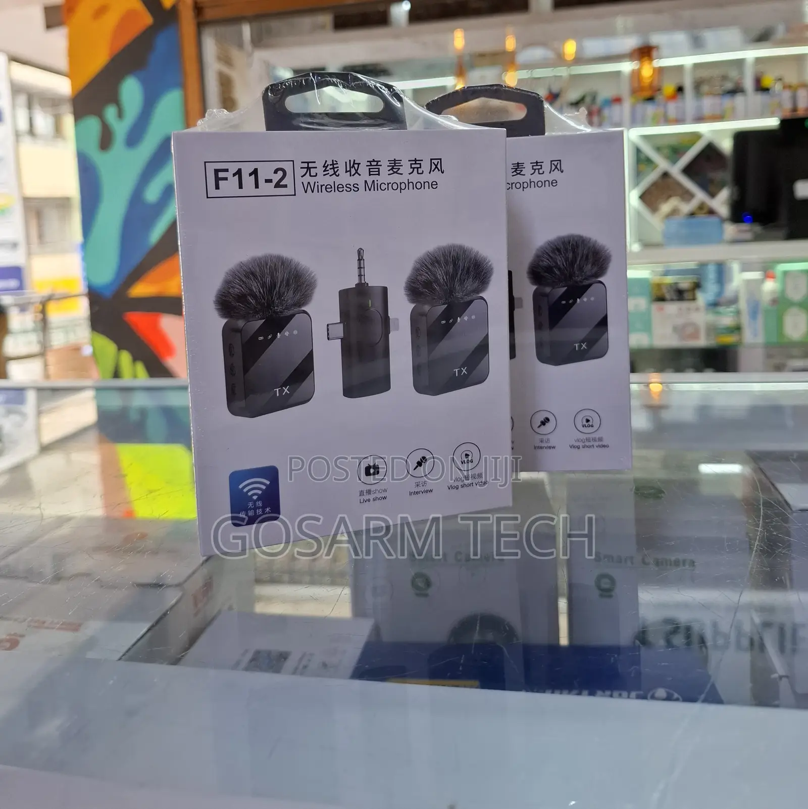 F11-2 Wireless Microphone Tiktok Youtube Interviews Noise Reduction