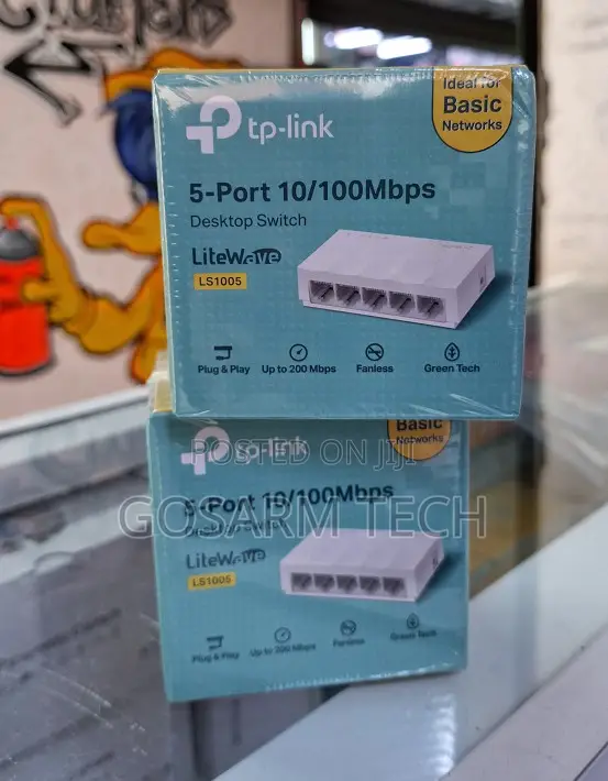 High Speed TP-Link LS1005 5-Port Desktop LAN Switch for Home Office