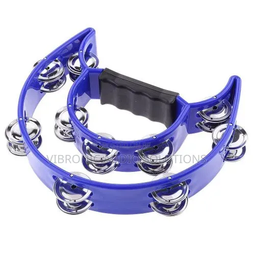 Tambourine Half-Moon Double Row Jingles