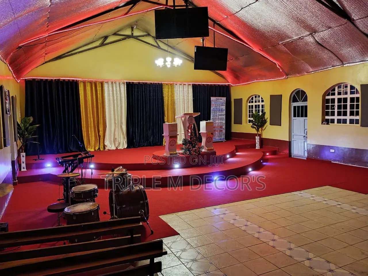 Super Durable 4mm Delta Red Carpet for Church Altar