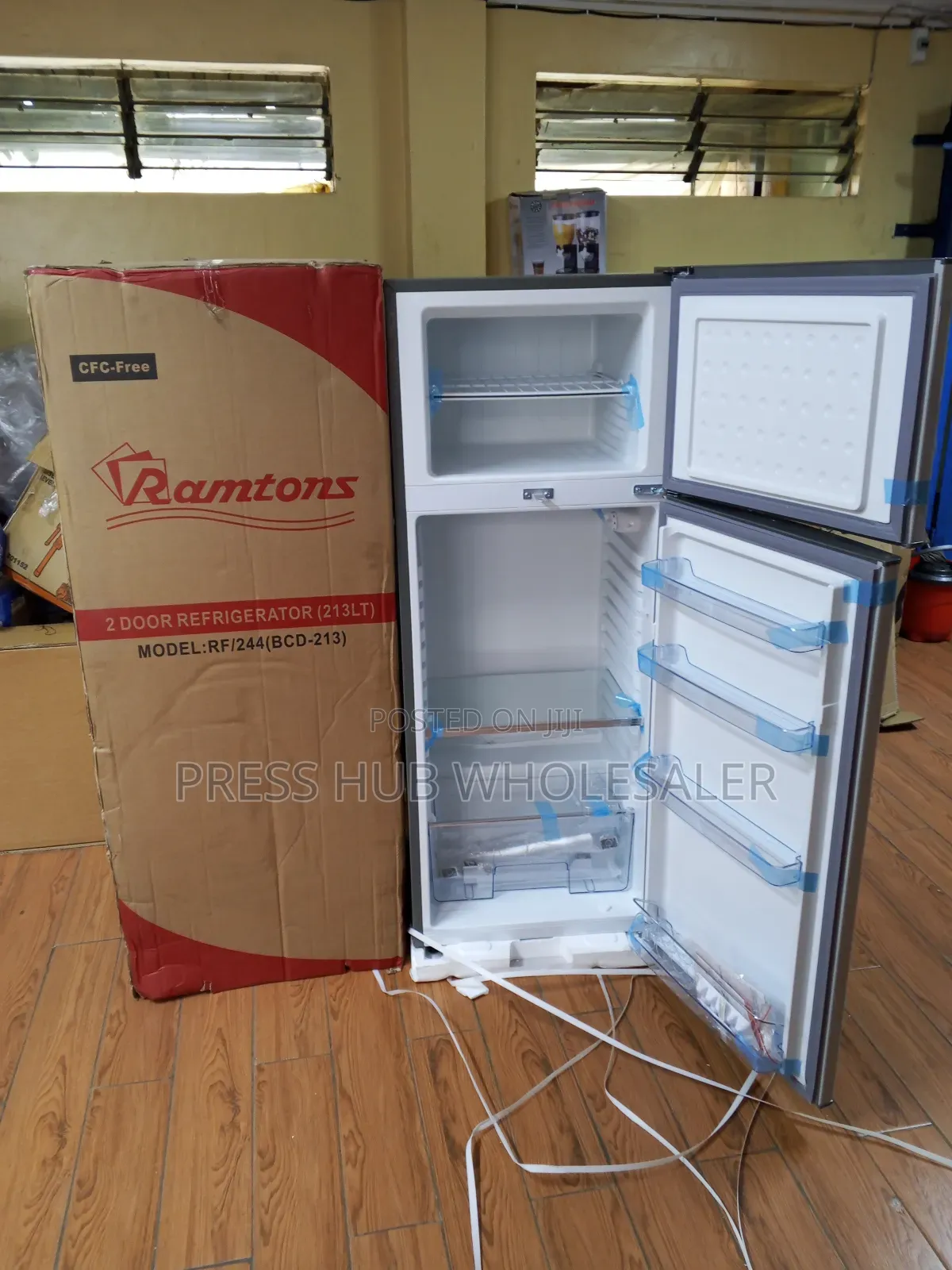 Silver Ramtons 2-Door Refrigerator RF/244 213-Litre