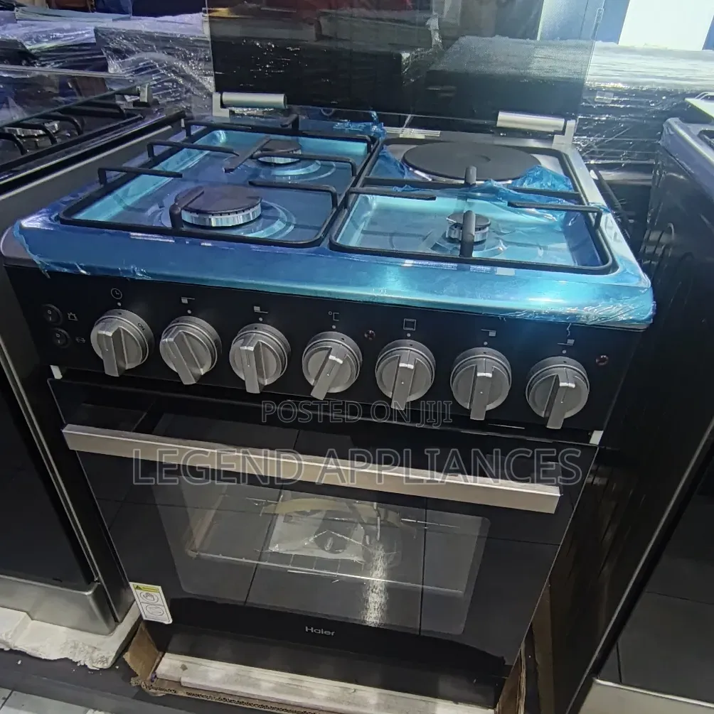 Haier 60×60 Gas Cooker With Gas Sensor and Work Burner
