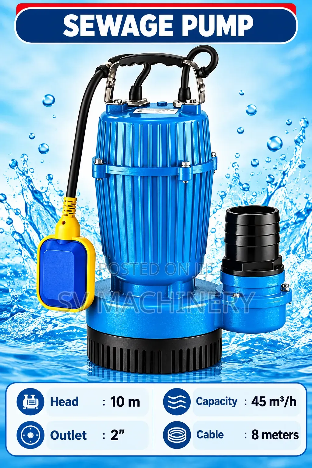 Heavy Duty QDX Sewage Pump 5hp