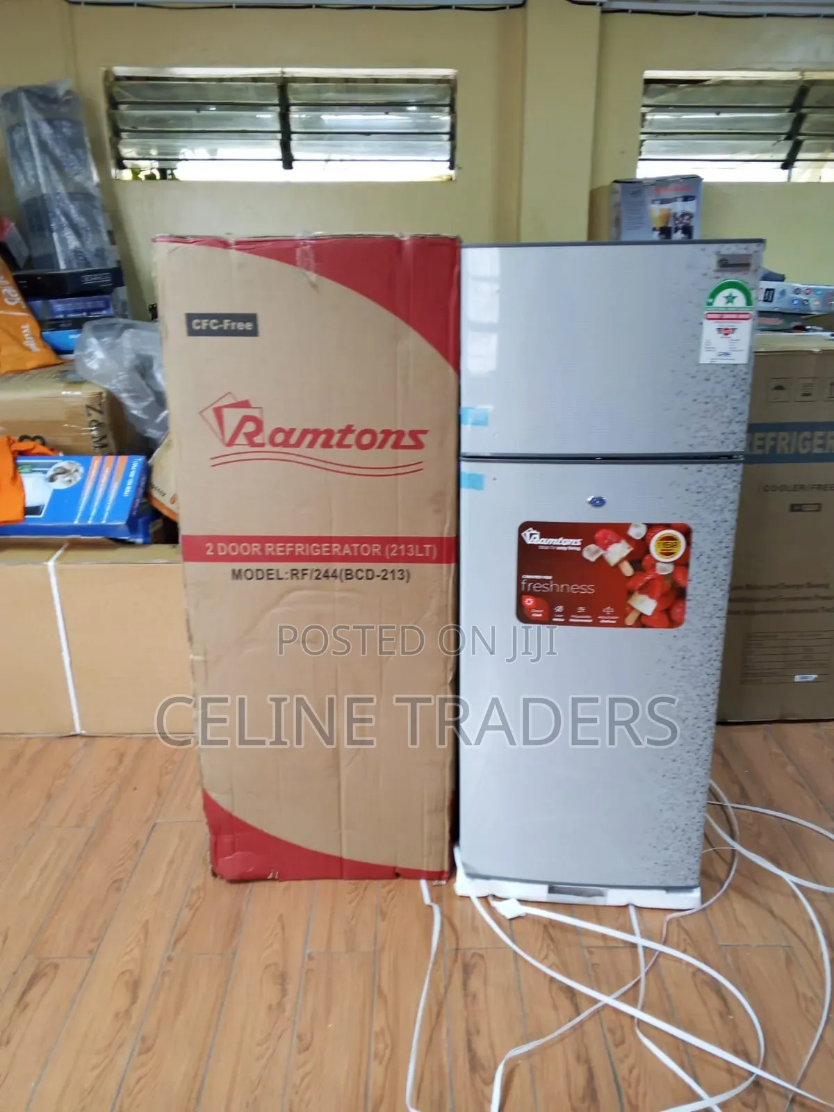 Silver Ramtons 2-Door Refrigerator 213l