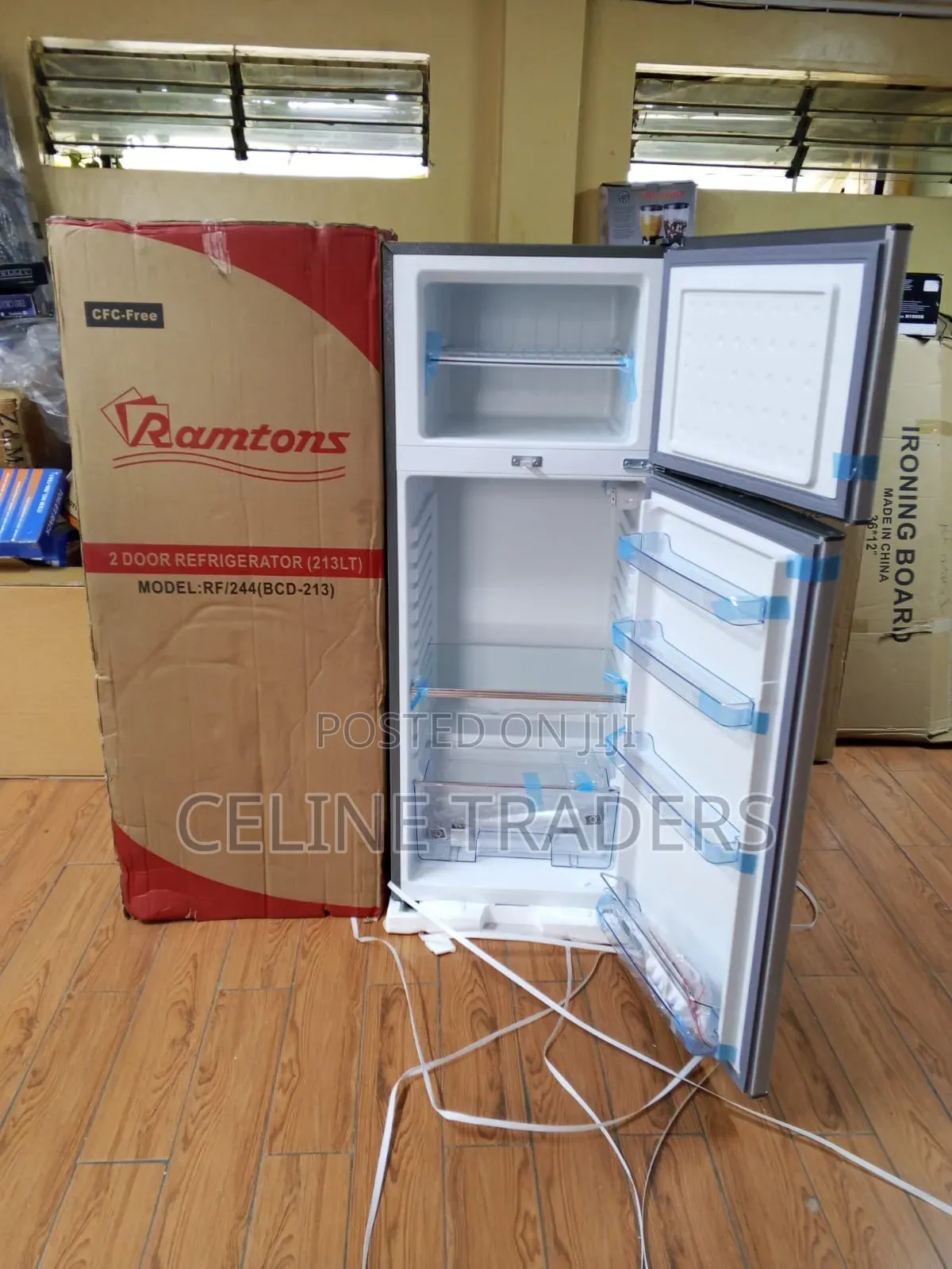 Silver Ramtons 2-Door Refrigerator 213l