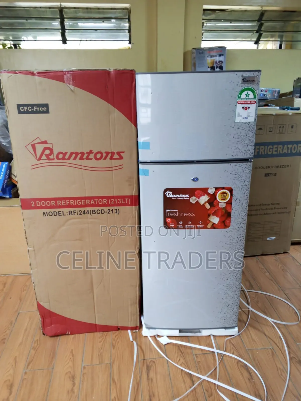 Silver Ramtons 2-Door Refrigerator -Model RF/244 (BCD-213)