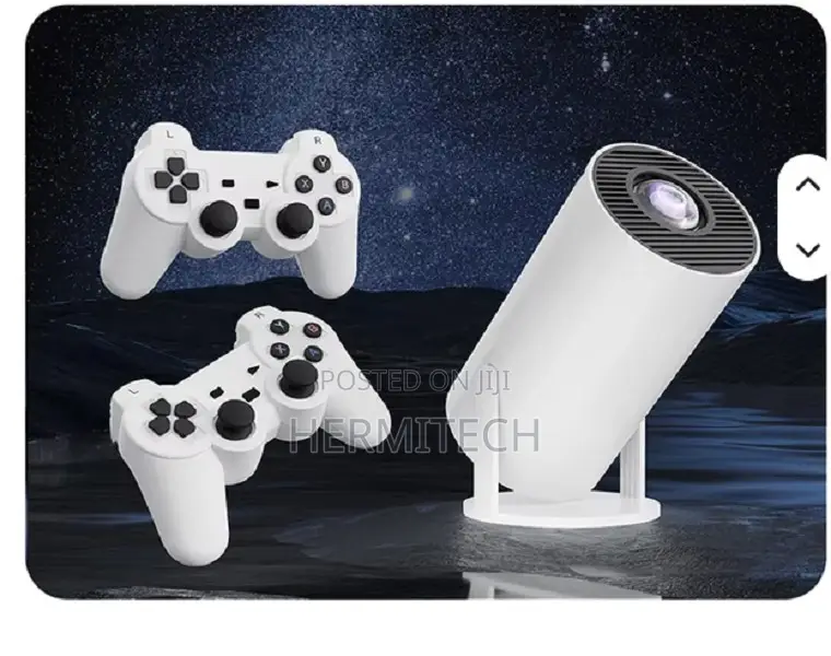 HY300 Gaming Projector With Dual Controllers for Home Fun