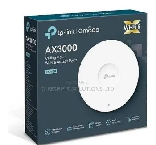 TP Link Omada EAP650 AX3000 Ceiling Mount Wi-Fi 6 Access Point