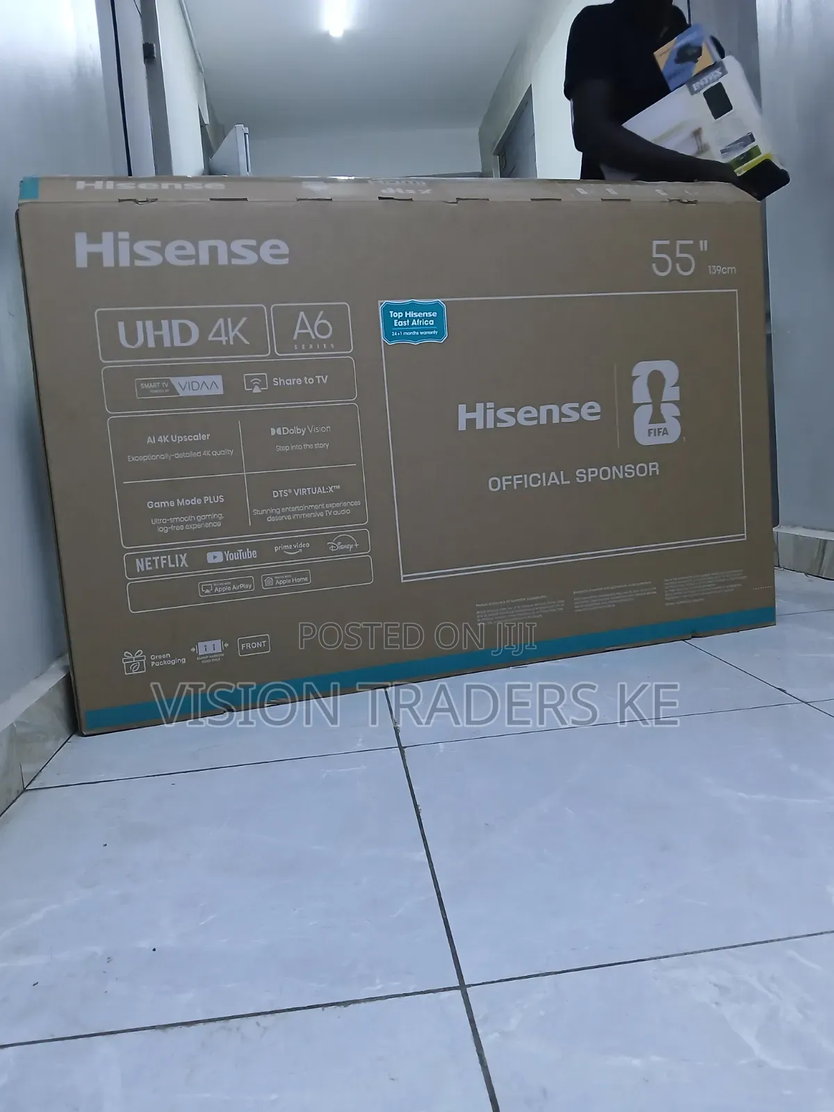 Hisense 55inches A6 Series VIDDA UHD Frameless TV With Dolby Vision