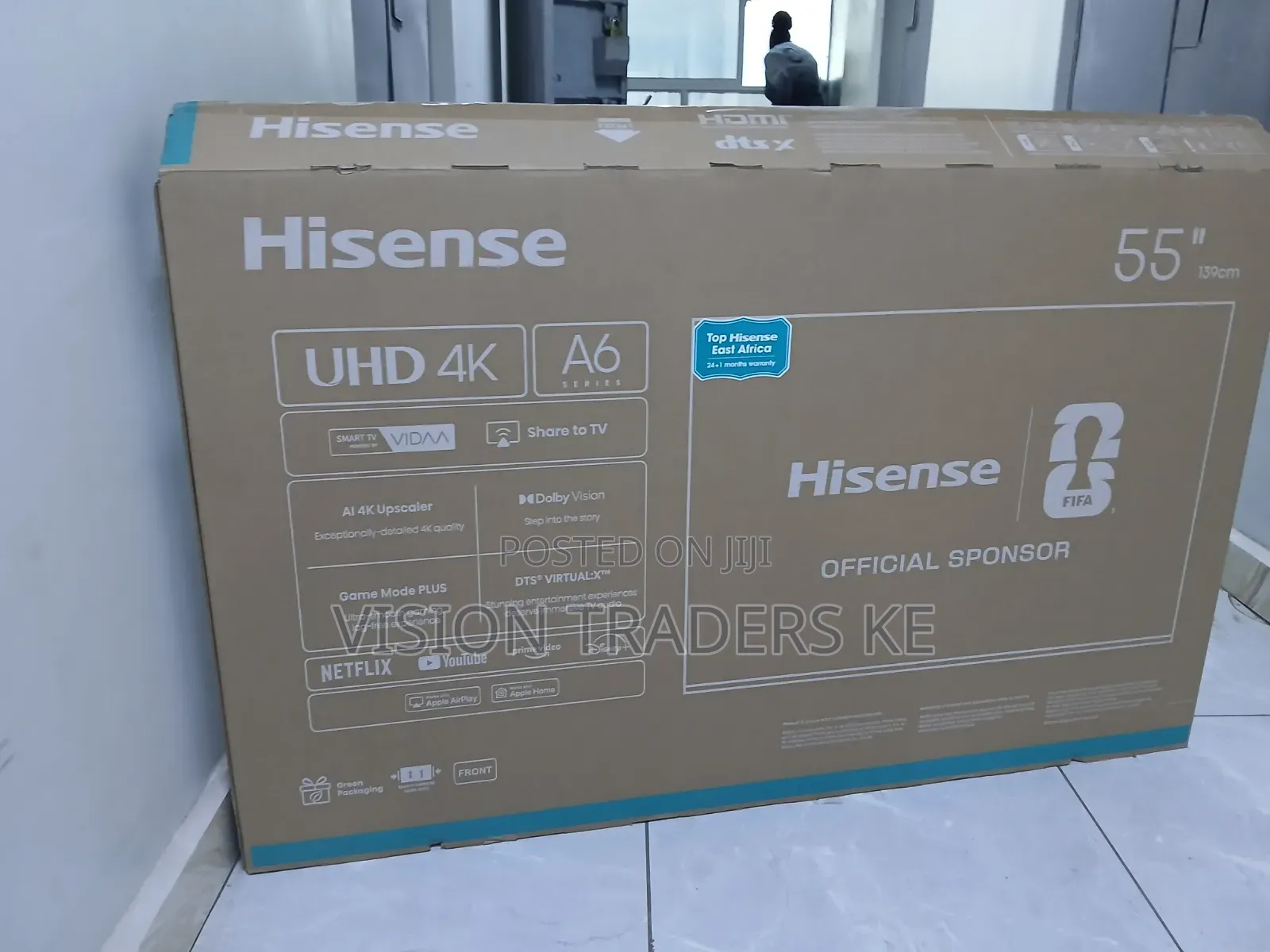 Hisense 55inches A6 Series VIDDA UHD Frameless TV With Dolby Vision