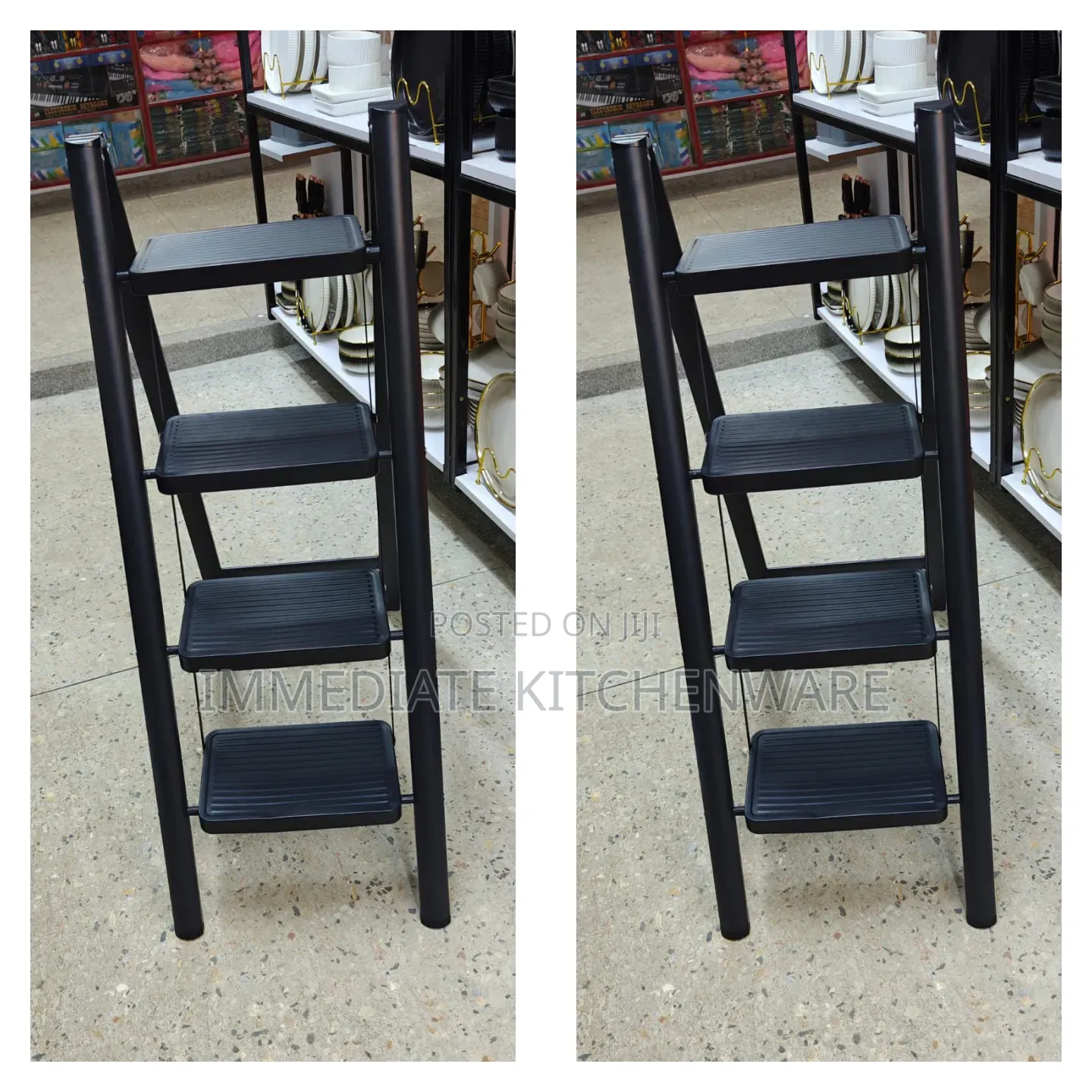 4 Layer Black Heavy Duty Ladder