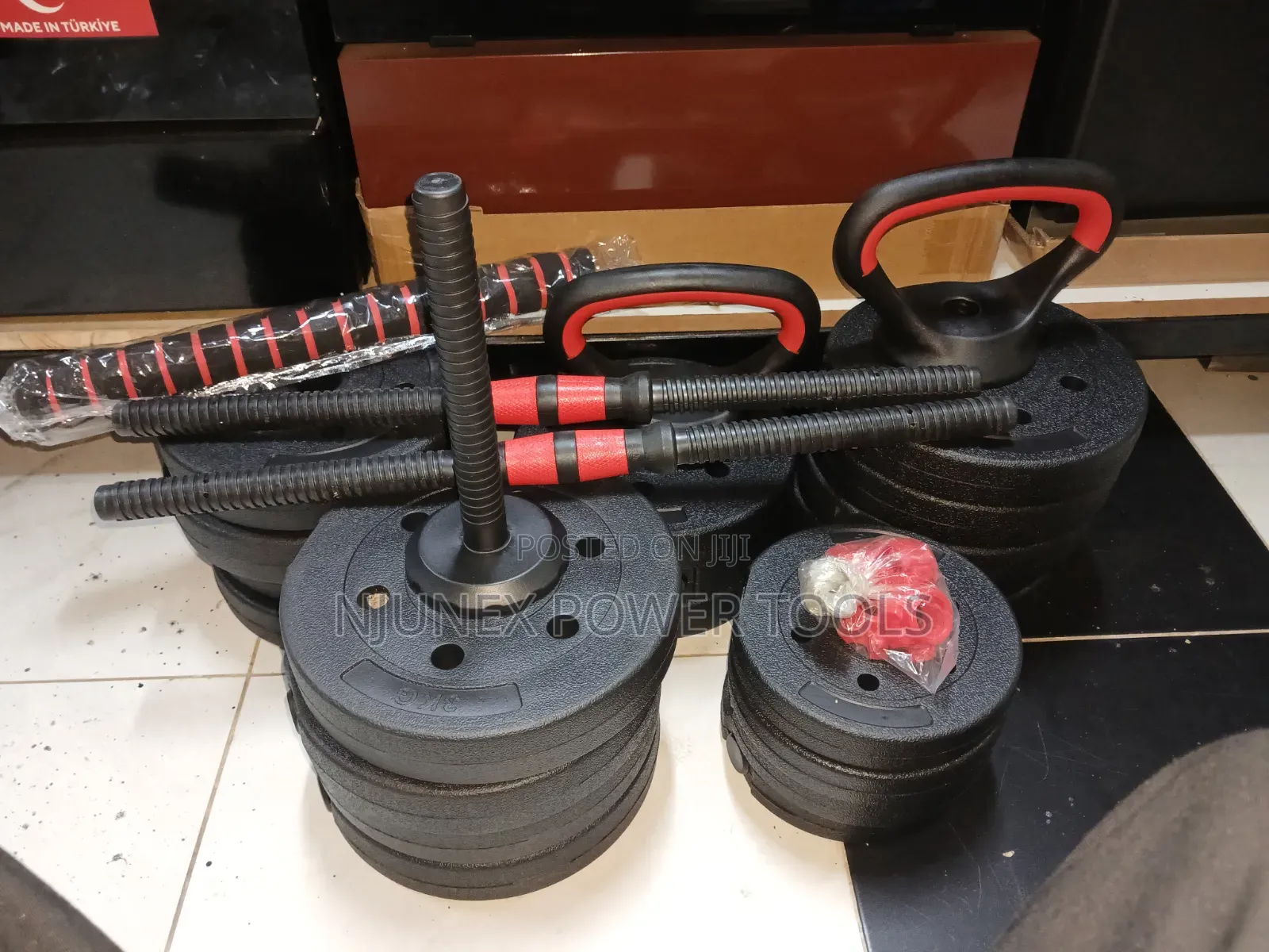 Adjustable 4-in-1 or 6-in-1 Dumbbell, Barbell, and Kettlebell