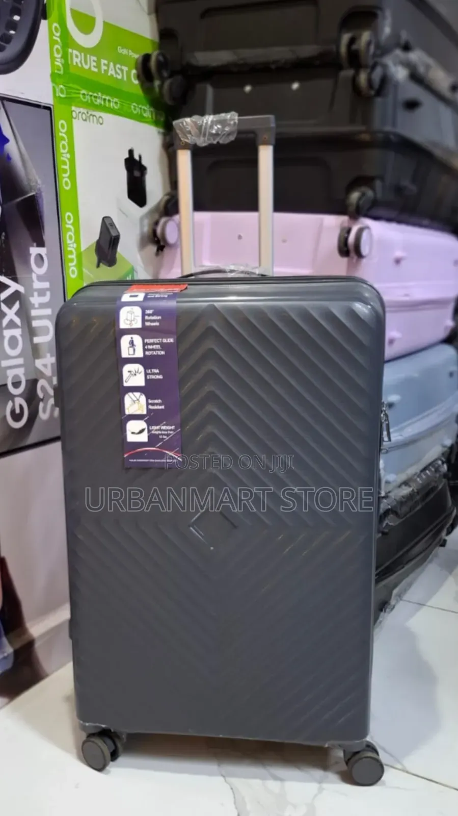 Brand New Extra Large 72CM Unbreakable Rubber Suitcase