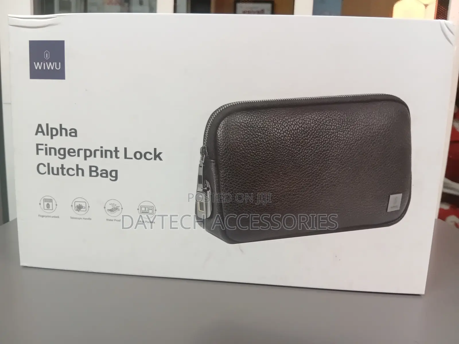 Wiwu Alpha Fingerprint Lock Clutch Travel Bag.