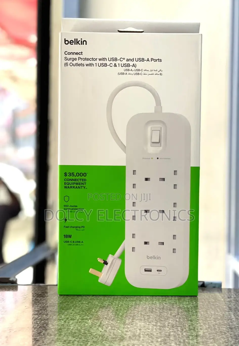 Belkin Extension [ 6 Outlets With 1 USB-C USB-A