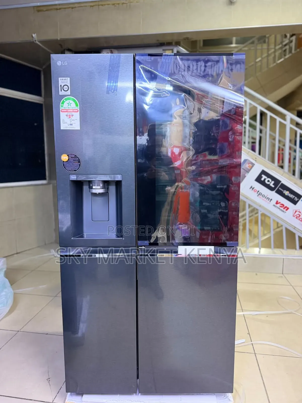 LG Side by Side Fridge Knock Knock Door With Water Dispenser 635L