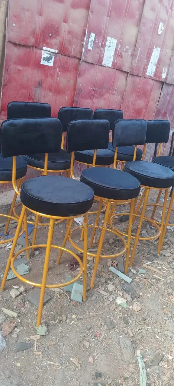 Modern Velvet Bar Stool Chairs – Strong Metal Frame