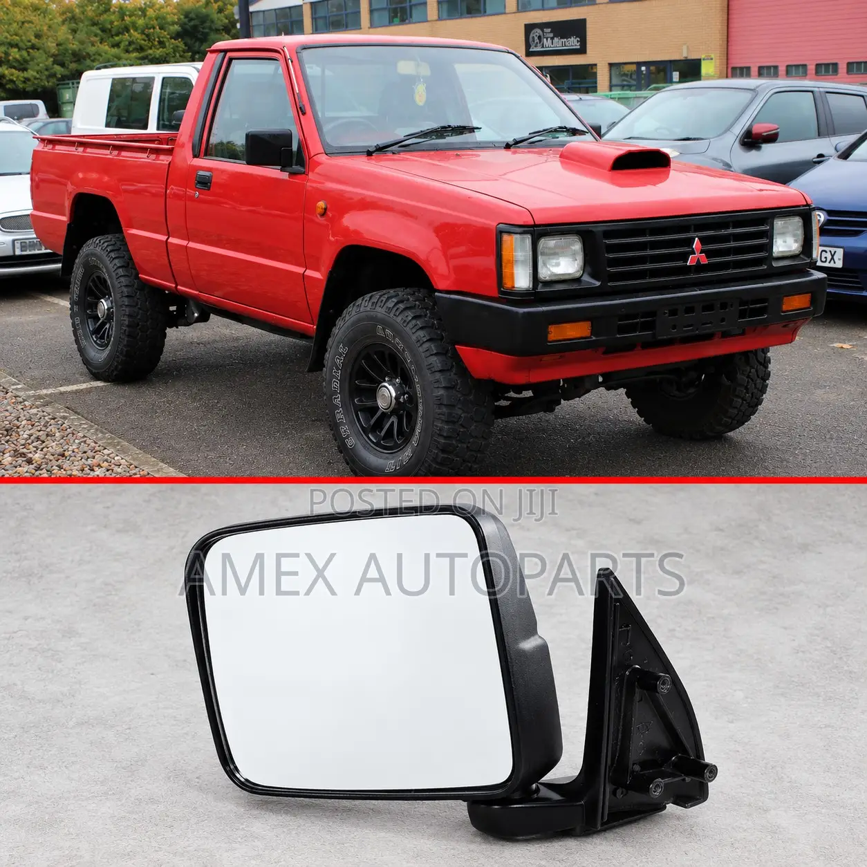 Side Mirror Mitsubishi L200 Pick Up 88 - 89 Black Manual