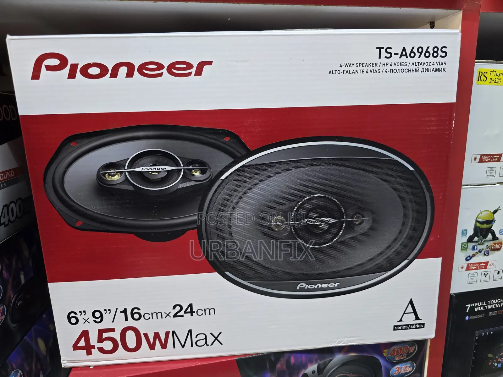 Pioneer 450watts(90watts Rms) 6 by 9 Oval Midrange Speakers