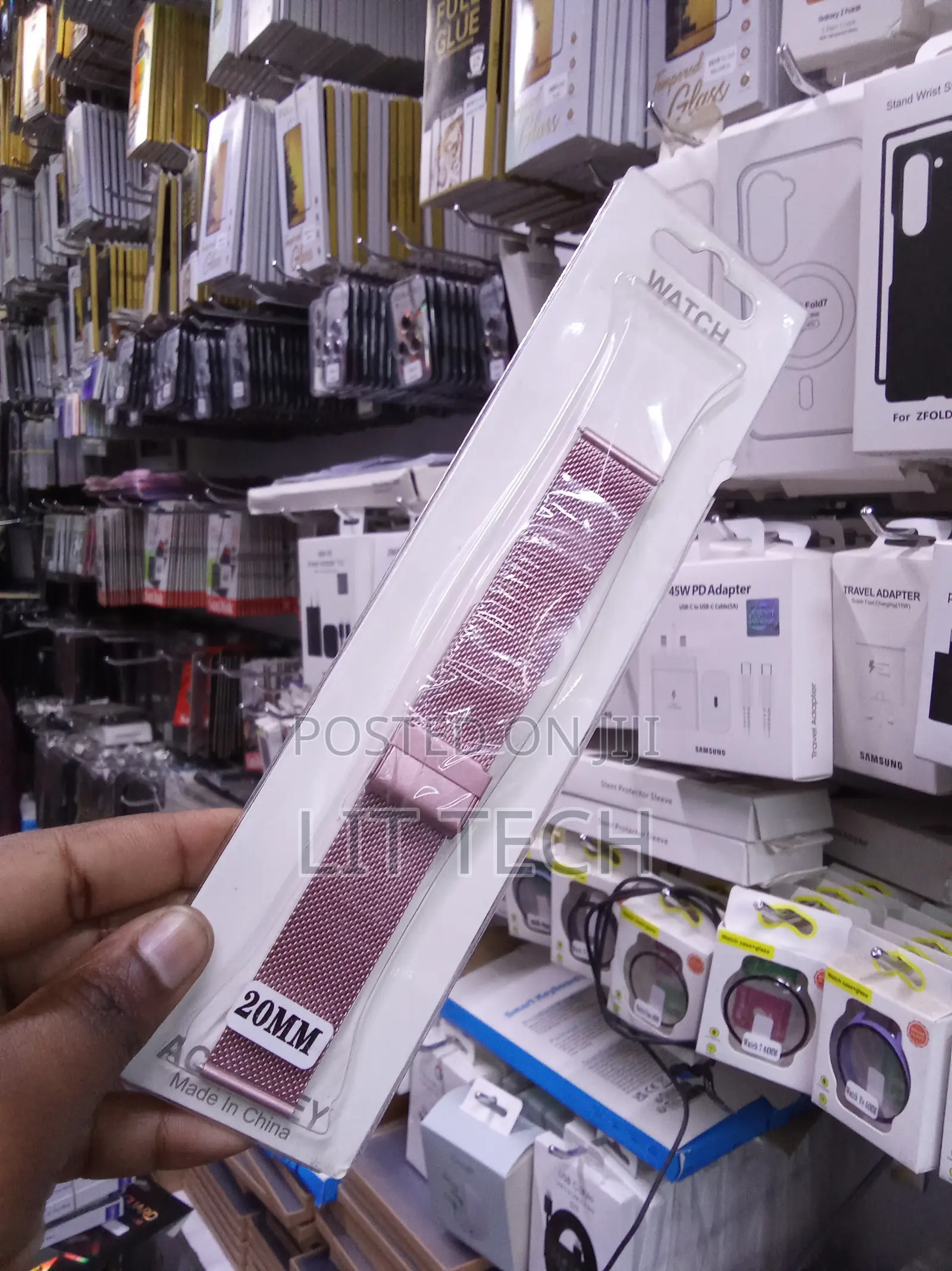 20MM Stainless Steel Mesh Watch Strap - Rose Gold / Pink
