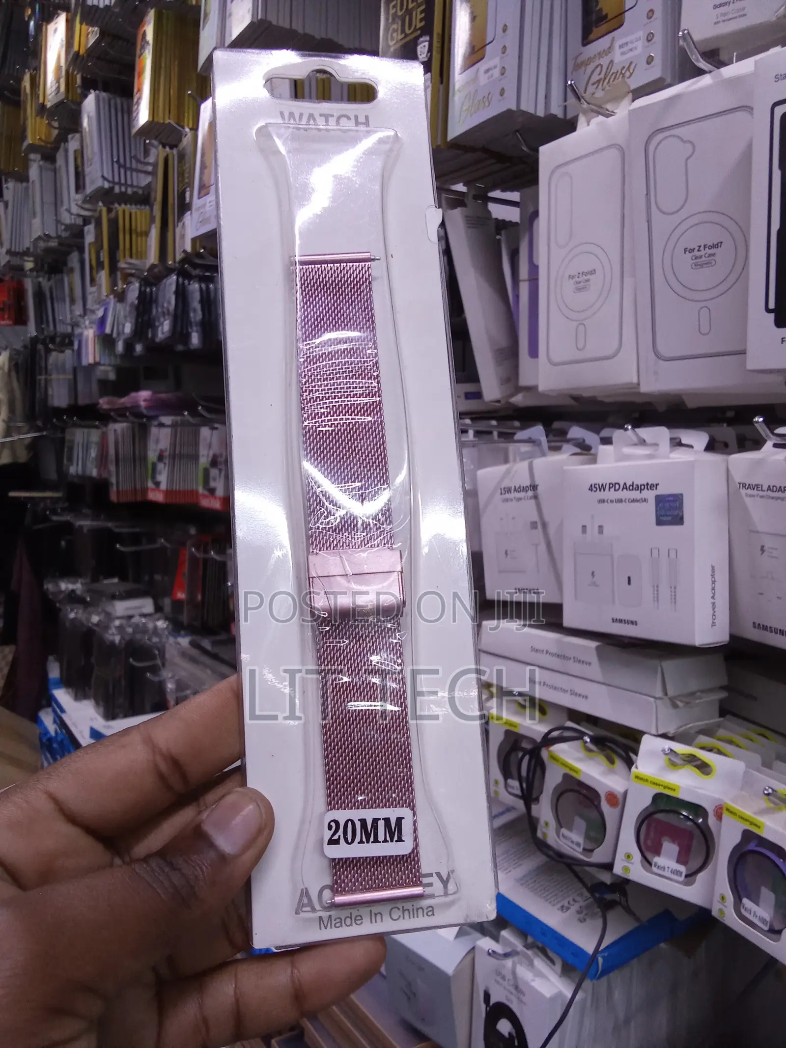 20MM Stainless Steel Mesh Watch Strap - Rose Gold / Pink