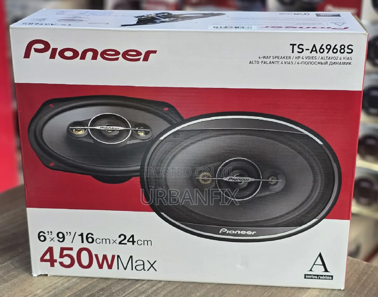 Pioneer 450watts 6 by 9 Oval Midrange Speakers TS-A6968S